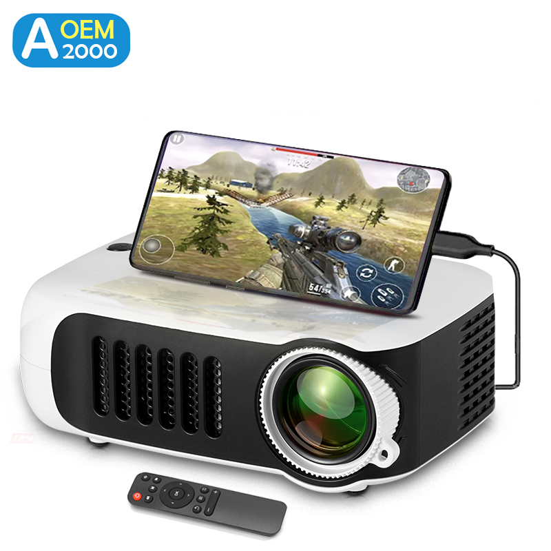 Home Cinema Entertainment - A2000 Mini Projector Portable Home Cinema