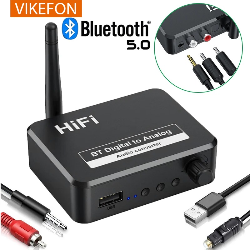 Surround Sound Decoder - VIKEFON Analog Audio DAC Converter Adapter