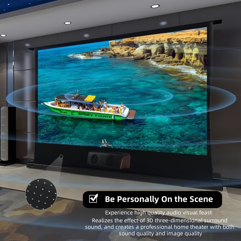 100'' 120'' 150'' 8K High Cont - Home Cinema Projector Screen 评论和价格