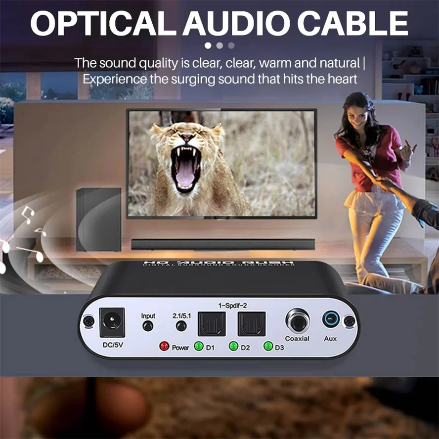 Digital to Analog 5.1 Audio De - Surround Sound Decoder 评论和价格