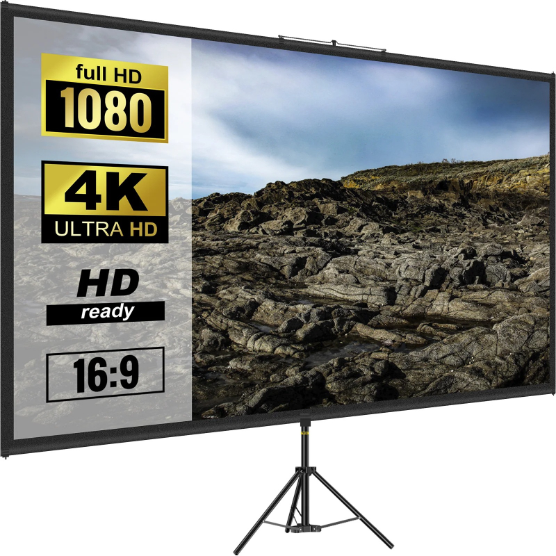 100 Inch Tripod Projector Scre - Home Cinema Projector Screen 评论和价格