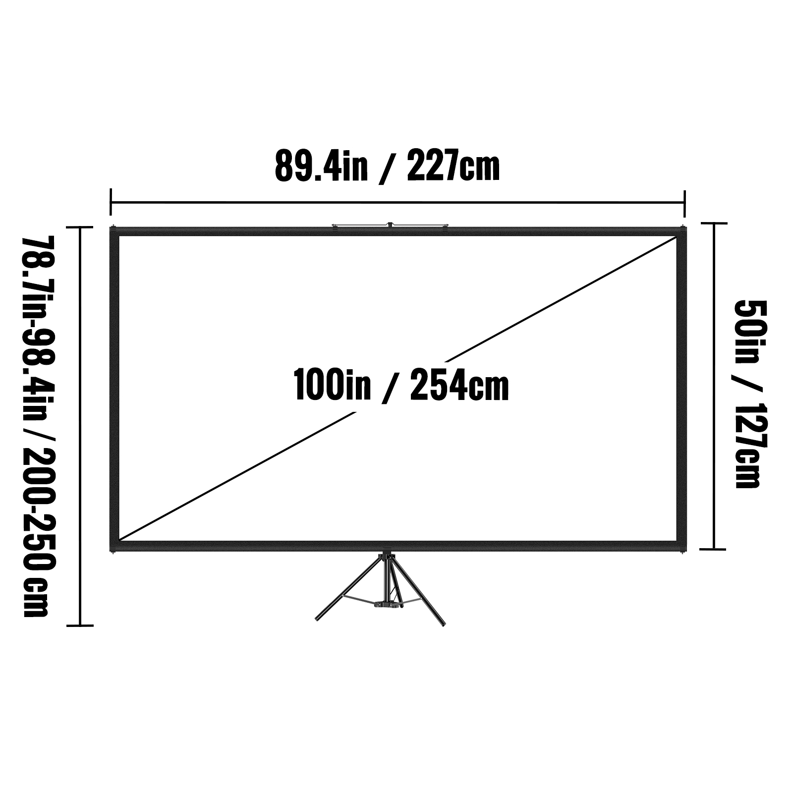100 Inch Tripod Projector Scre - Home Cinema Projector Screen 评论和价格