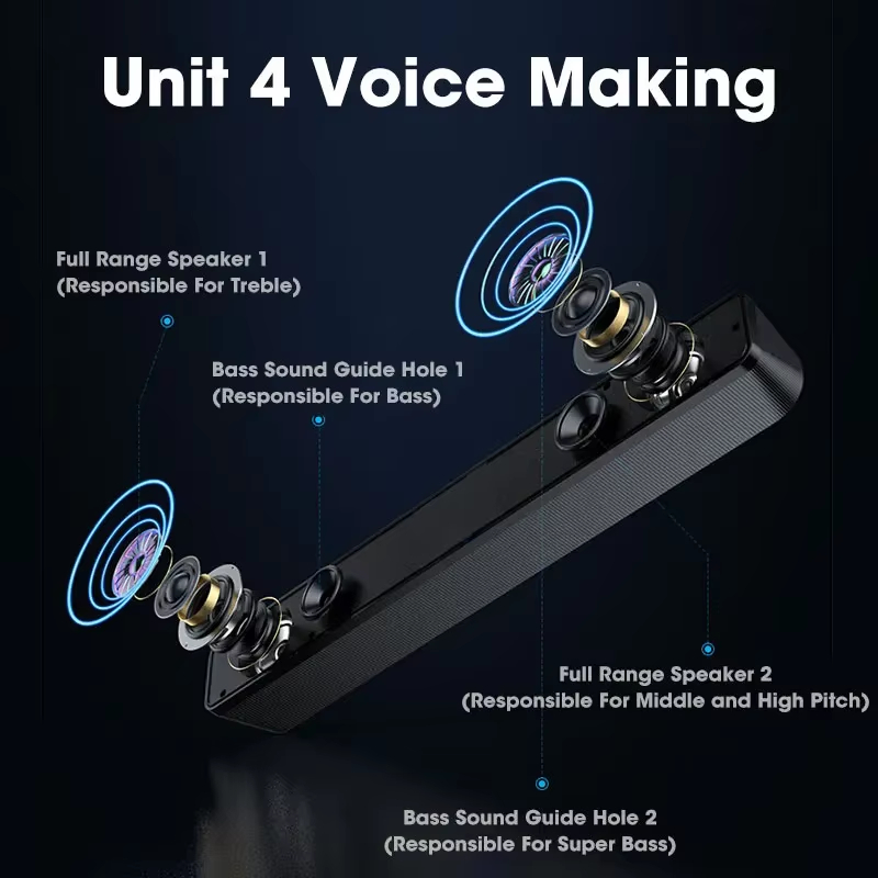Bluetooth 5.0 4D Surround Soun - Soundbar Bluetooth Home 评论和价格