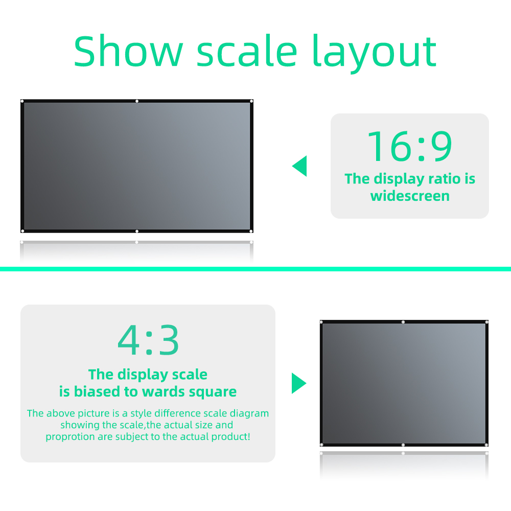 Salange Projector Screen 16:9  - Home Cinema Projector Screen 评论和价格