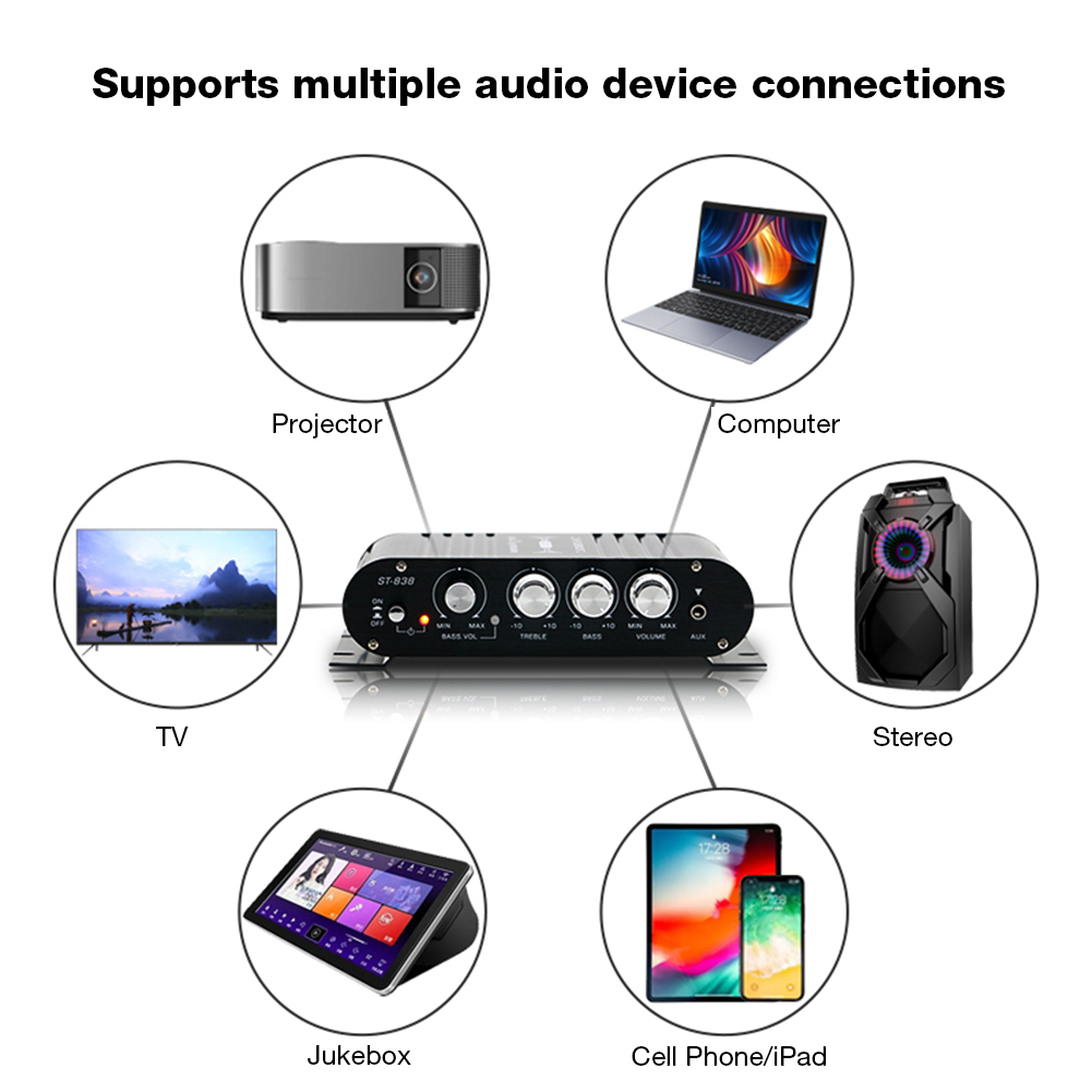 ST-838 Home Theater Amplifiers - Home Cinema Beamer 评论和价格