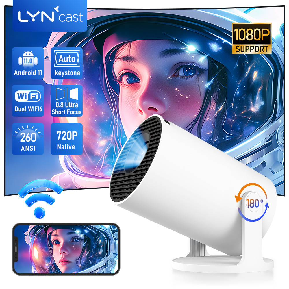 LynCast Projector X1BQ 4K Andr - Video Home Cinema 评论和价格