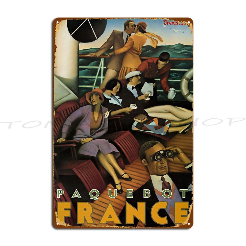 Paquebot France Retro Poster M - Home Cinema France 评论和价格