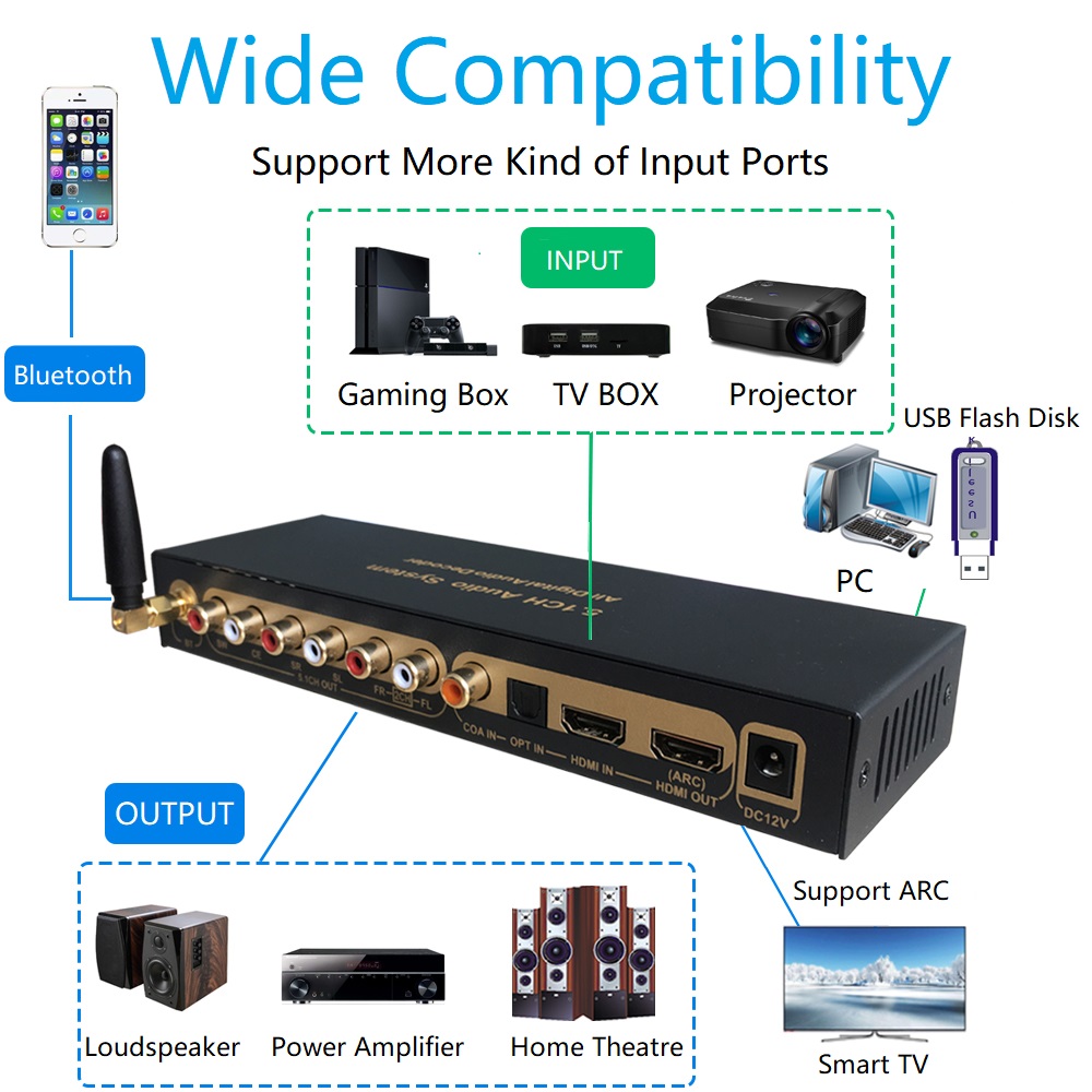 DTS Dolby Digital Audio 5.1 De - Surround Sound Decoder 评论和价格