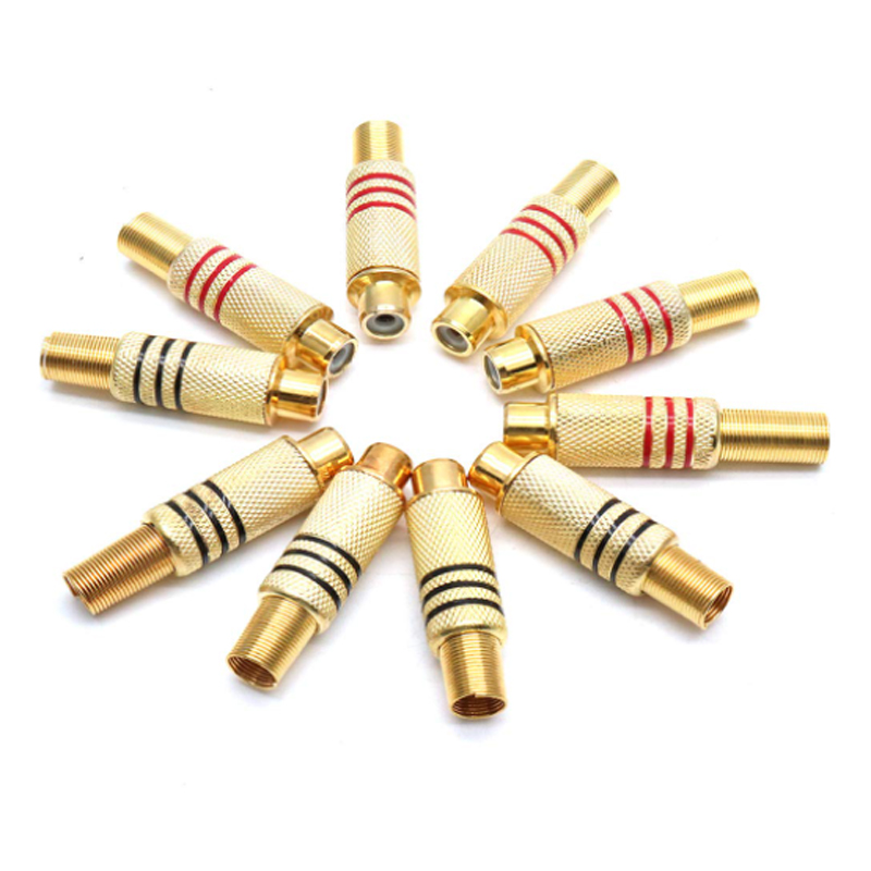 4PCS RCA Plug Gold Plated Sold - Video Home Cinema 评论和价格