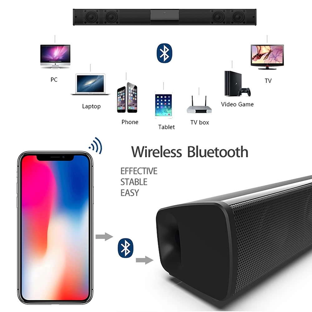 40W Bluetooth Speaker column H - Soundbar Bluetooth Home 评论和价格